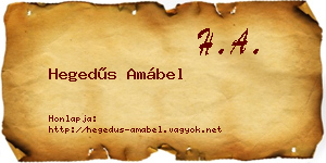 Hegedűs Amábel névjegykártya